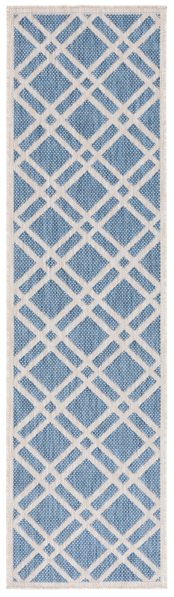Safavieh Beach Power Loomed Area Rug - Modern Blue And Ivory Design For Indoor And Outdoor Elegance Blue ,Ivory 85% Polypropylene,15% Polyester Bhs282m-8