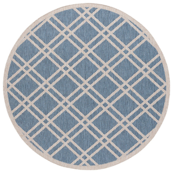Safavieh Beach Power Loomed Area Rug - Modern Blue And Ivory Design For Indoor And Outdoor Elegance Blue ,Ivory 85% Polypropylene,15% Polyester Bhs282m-8