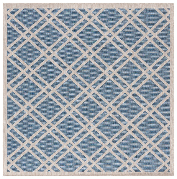 Safavieh Beach Power Loomed Area Rug - Modern Blue And Ivory Design For Indoor And Outdoor Elegance Blue ,Ivory 85% Polypropylene,15% Polyester Bhs282m-8