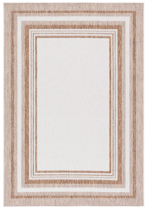 Safavieh Beach Indoor/Outdoor Rug - Elegant Beige And Brown Design, Durable & Comfortable For Any Space Beige ,Brown 85% Polypropylene,15% Polyester Bhs284b-7r