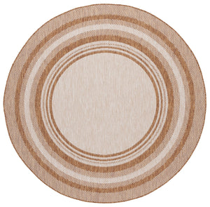 Safavieh Beach Indoor/Outdoor Rug - Elegant Beige And Brown Design, Durable & Comfortable For Any Space Beige ,Brown 85% Polypropylene,15% Polyester Bhs284b-7r