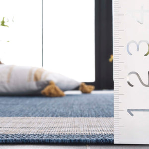 Safavieh Beach House Power Loomed Polypropylene Accent Rug Coastal Calm for Modern Interiors Blue 3'-0" x 5'-0" BHS286M-3