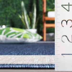 Safavieh Beach House Power Loomed Polypropylene Accent Rug Coastal Calm for Modern Interiors Blue 3'-0" x 5'-0" BHS286M-3