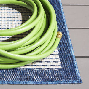 Safavieh Beach Indoor/Outdoor Area Rug - Elegant Blue And Ivory Design For Timeless Charm And Durability Blue ,Ivory 85% Polypropylene,15% Polyester Bhs286m-26