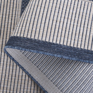 Safavieh Beach Indoor/Outdoor Area Rug - Elegant Blue And Ivory Design For Timeless Charm And Durability Blue ,Ivory 85% Polypropylene,15% Polyester Bhs286m-26