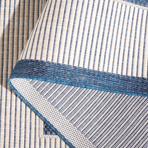 Safavieh Beach Indoor/Outdoor Area Rug - Elegant Blue And Ivory Design For Timeless Charm And Durability Blue ,Ivory 85% Polypropylene,15% Polyester Bhs286m-26