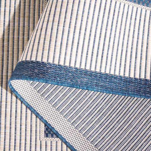 Safavieh Beach Indoor/Outdoor Area Rug - Elegant Blue And Ivory Design For Timeless Charm And Durability Blue ,Ivory 85% Polypropylene,15% Polyester Bhs286m-26