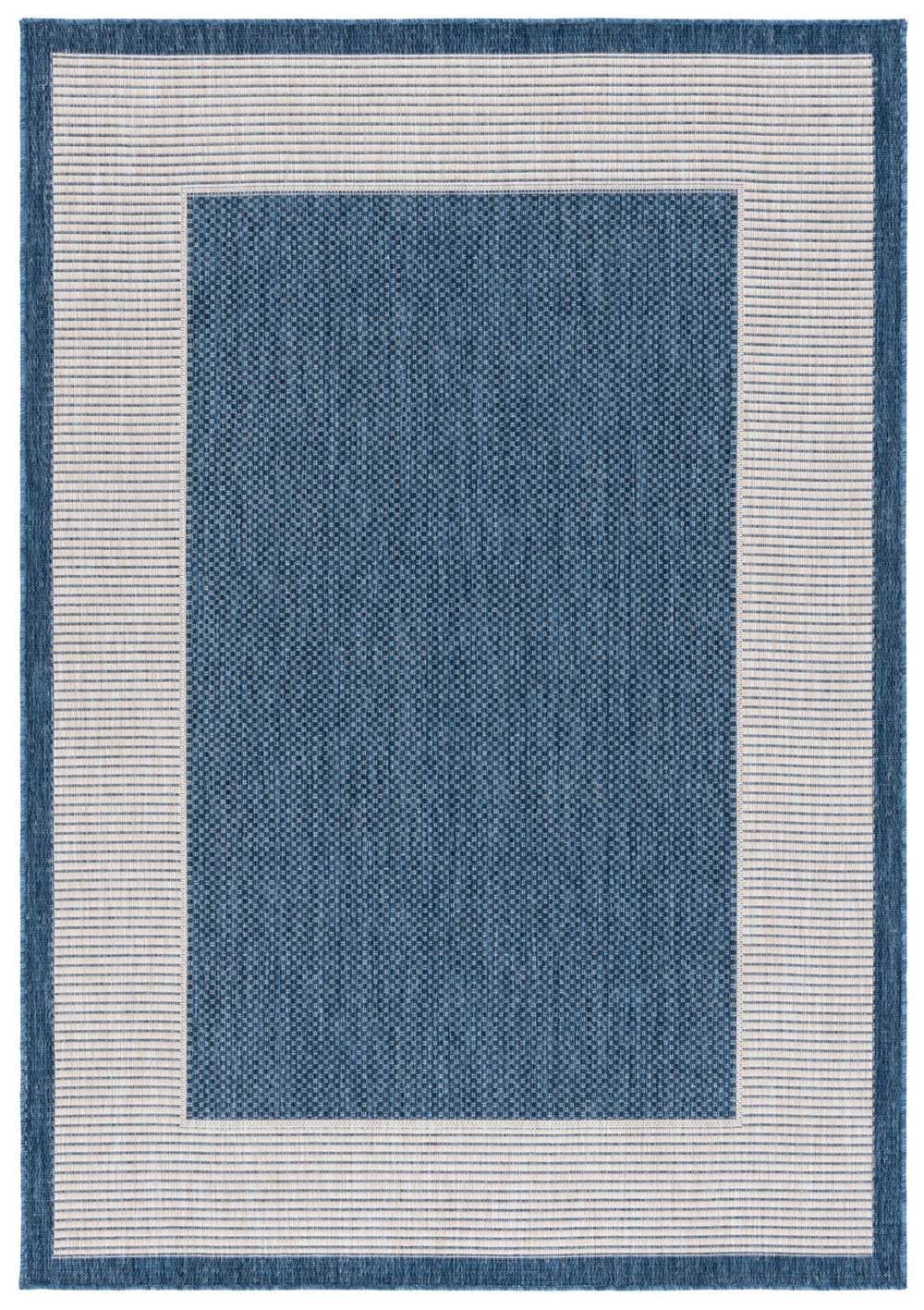 Safavieh Beach Indoor/Outdoor Area Rug - Elegant Blue And Ivory Design For Timeless Charm And Durability Blue ,Ivory 85% Polypropylene,15% Polyester Bhs286m-26