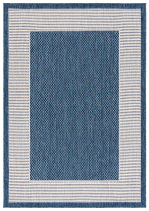 Safavieh Beach Indoor/Outdoor Area Rug - Elegant Blue And Ivory Design For Timeless Charm And Durability Blue ,Ivory 85% Polypropylene,15% Polyester Bhs286m-26