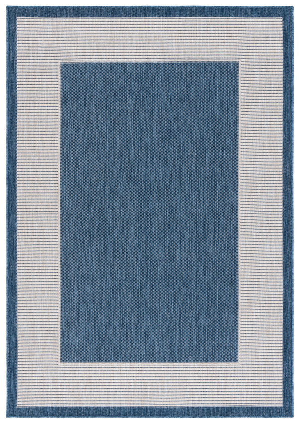 Safavieh Beach Indoor/Outdoor Area Rug - Elegant Blue And Ivory Design For Timeless Charm And Durability Blue ,Ivory 85% Polypropylene,15% Polyester Bhs286m-26