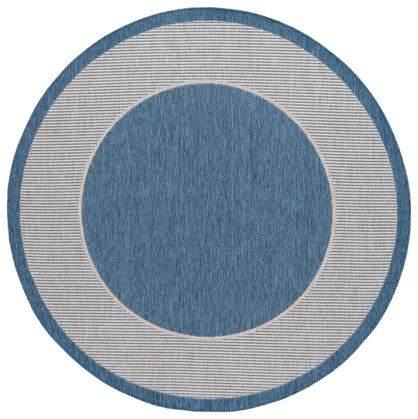 Safavieh Beach Indoor/Outdoor Area Rug - Elegant Blue And Ivory Design For Timeless Charm And Durability Blue ,Ivory 85% Polypropylene,15% Polyester Bhs286m-26