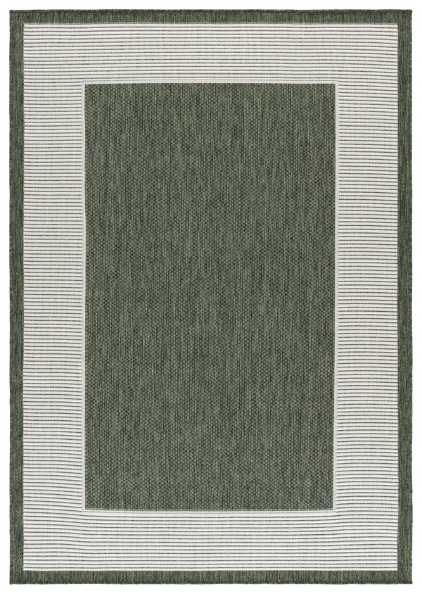 Safavieh Beach House Power Loomed Polypropylene Accent Rug Coastal Calm for Modern Interiors Green 5'-3" x 7'-6" BHS286Y-5