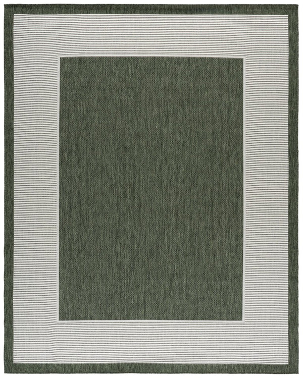 Safavieh Beach House Power Loomed Polypropylene Accent Rug Coastal Calm for Modern Interiors Green 9'-0" x 12'-0" BHS286Y-9