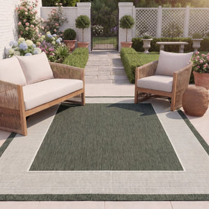 Safavieh Beach House Power Loomed Polypropylene Accent Rug Coastal Calm for Modern Interiors Green 9'-0" x 12'-0" BHS286Y-9