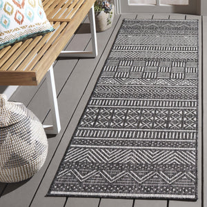 Safavieh Beach House Charcoal And Grey Area Rug - Durable, Elegant Design For Indoor And Outdoor Spaces Charcoal ,Grey 85% Polypropylene,15% Polyester Bhs288h-9