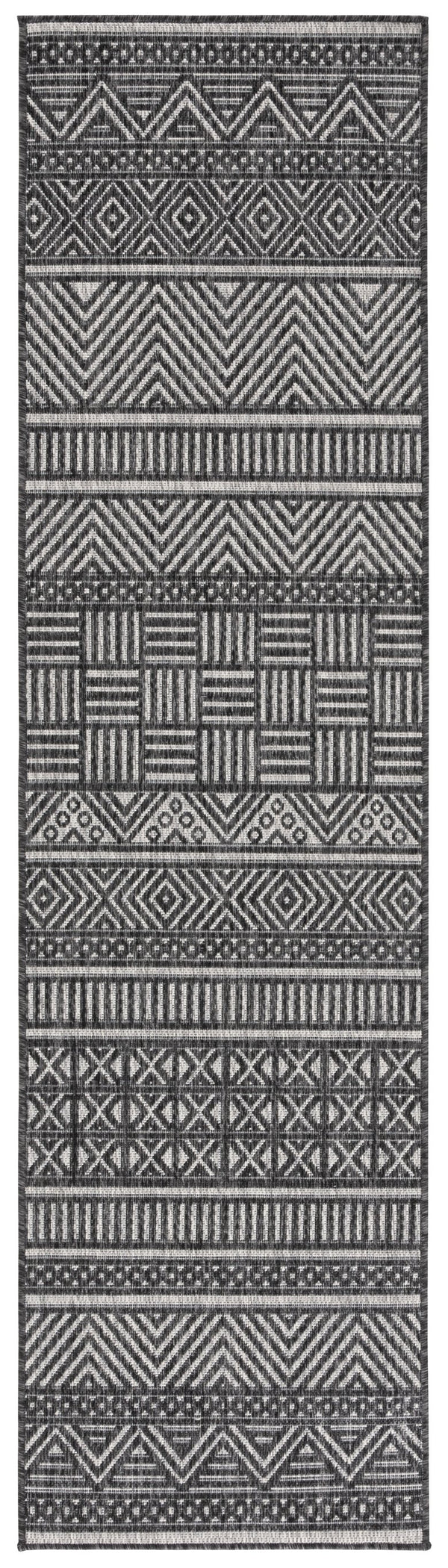 Safavieh Beach House Charcoal And Grey Area Rug - Durable, Elegant Design For Indoor And Outdoor Spaces Charcoal ,Grey 85% Polypropylene,15% Polyester Bhs288h-9