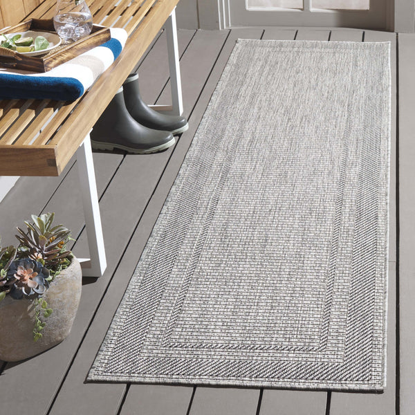 Safavieh Beach Area Rug: Elegant Power-loomed Design For Indoor & Outdoor Spaces - Durable, Oeko-tex Certified Grey ,Charcoal 85% Polypropylene,15% Polyester Bhs290f-4
