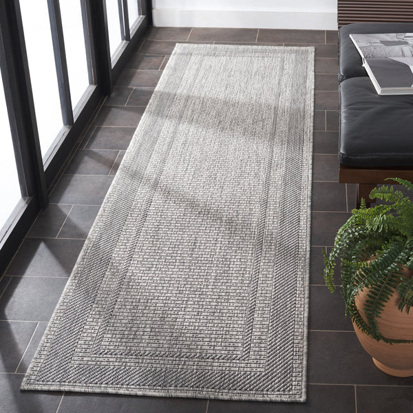 Safavieh Beach Area Rug: Elegant Power-loomed Design For Indoor & Outdoor Spaces - Durable, Oeko-tex Certified Grey ,Charcoal 85% Polypropylene,15% Polyester Bhs290f-4