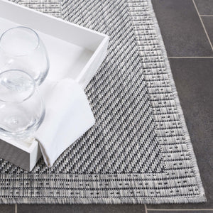 Safavieh Beach Area Rug: Elegant Power-loomed Design For Indoor & Outdoor Spaces - Durable, Oeko-tex Certified Grey ,Charcoal 85% Polypropylene,15% Polyester Bhs290f-4