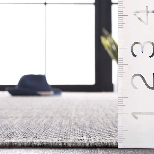 Safavieh Beach Area Rug: Elegant Power-loomed Design For Indoor & Outdoor Spaces - Durable, Oeko-tex Certified Grey ,Charcoal 85% Polypropylene,15% Polyester Bhs290f-4