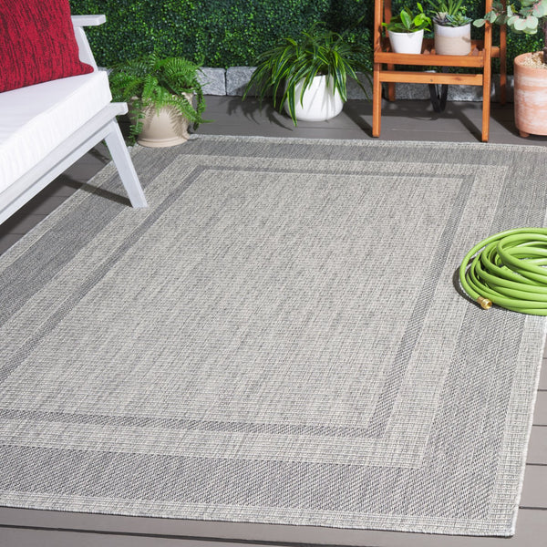 Safavieh Beach Area Rug: Elegant Power-loomed Design For Indoor & Outdoor Spaces - Durable, Oeko-tex Certified Grey ,Charcoal 85% Polypropylene,15% Polyester Bhs290f-4