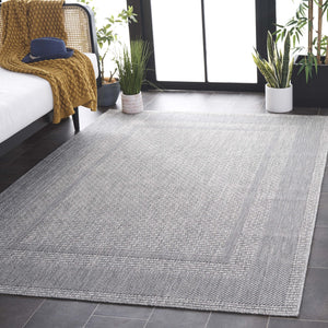 Safavieh Beach Area Rug: Elegant Power-loomed Design For Indoor & Outdoor Spaces - Durable, Oeko-tex Certified Grey ,Charcoal 85% Polypropylene,15% Polyester Bhs290f-4
