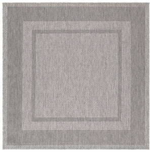 Safavieh Beach Area Rug: Elegant Power-loomed Design For Indoor & Outdoor Spaces - Durable, Oeko-tex Certified Grey ,Charcoal 85% Polypropylene,15% Polyester Bhs290f-4
