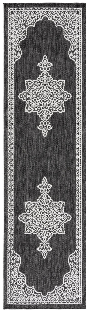 Safavieh Beach Luxury Charcoal And Ivory Area Rug – Stunning Turkish Design For Indoor And Outdoor Spaces Charcoal ,Ivory 85% Polypropylene,15% Polyester Bhs292h-8