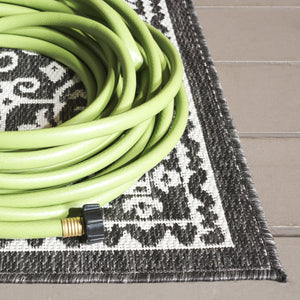 Safavieh Beach Luxury Charcoal And Ivory Area Rug – Stunning Turkish Design For Indoor And Outdoor Spaces Charcoal ,Ivory 85% Polypropylene,15% Polyester Bhs292h-8