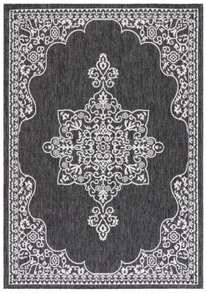 Safavieh Beach Luxury Charcoal And Ivory Area Rug – Stunning Turkish Design For Indoor And Outdoor Spaces Charcoal ,Ivory 85% Polypropylene,15% Polyester Bhs292h-8