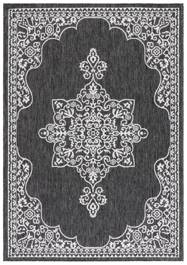 Safavieh Beach Luxury Charcoal And Ivory Area Rug – Stunning Turkish Design For Indoor And Outdoor Spaces Charcoal ,Ivory 85% Polypropylene,15% Polyester Bhs292h-8