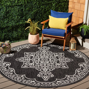 Safavieh Beach Luxury Charcoal And Ivory Area Rug – Stunning Turkish Design For Indoor And Outdoor Spaces Charcoal ,Ivory 85% Polypropylene,15% Polyester Bhs292h-8
