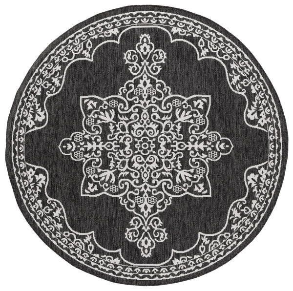 Safavieh Beach Luxury Charcoal And Ivory Area Rug – Stunning Turkish Design For Indoor And Outdoor Spaces Charcoal ,Ivory 85% Polypropylene,15% Polyester Bhs292h-8