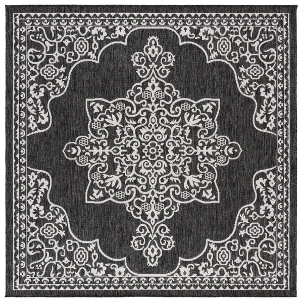 Safavieh Beach Luxury Charcoal And Ivory Area Rug – Stunning Turkish Design For Indoor And Outdoor Spaces Charcoal ,Ivory 85% Polypropylene,15% Polyester Bhs292h-8