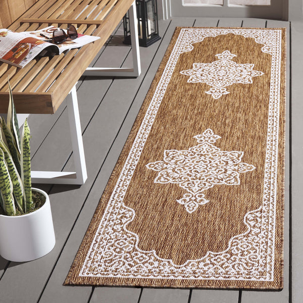 Safavieh Beach Luxury Charcoal And Ivory Area Rug – Stunning Turkish Design For Indoor And Outdoor Spaces Brown ,Ivory 85% Polypropylene,15% Polyester Bhs292t-7r