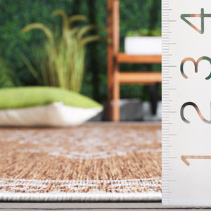 Safavieh Beach Luxury Charcoal And Ivory Area Rug – Stunning Turkish Design For Indoor And Outdoor Spaces Brown ,Ivory 85% Polypropylene,15% Polyester Bhs292t-7r