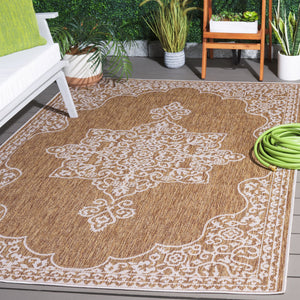 Safavieh Beach Luxury Charcoal And Ivory Area Rug – Stunning Turkish Design For Indoor And Outdoor Spaces Brown ,Ivory 85% Polypropylene,15% Polyester Bhs292t-7r