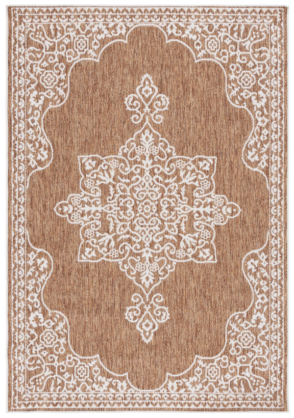 Safavieh Beach Luxury Charcoal And Ivory Area Rug – Stunning Turkish Design For Indoor And Outdoor Spaces Brown ,Ivory 85% Polypropylene,15% Polyester Bhs292t-7r
