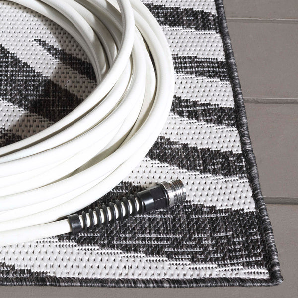 Safavieh Beach Modern Elegance Area Rug – Stylish Charcoal & Ivory Design For Indoor/Outdoor Spaces Charcoal ,Ivory 85% Polypropylene,15% Polyester Bhs294h-7r