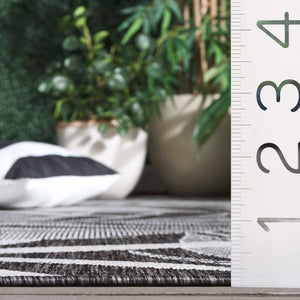 Safavieh Beach Modern Elegance Area Rug – Stylish Charcoal & Ivory Design For Indoor/Outdoor Spaces Charcoal ,Ivory 85% Polypropylene,15% Polyester Bhs294h-7r