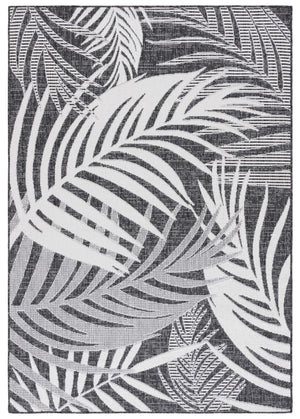 Safavieh Beach Modern Elegance Area Rug – Stylish Charcoal & Ivory Design For Indoor/Outdoor Spaces Charcoal ,Ivory 85% Polypropylene,15% Polyester Bhs294h-7r