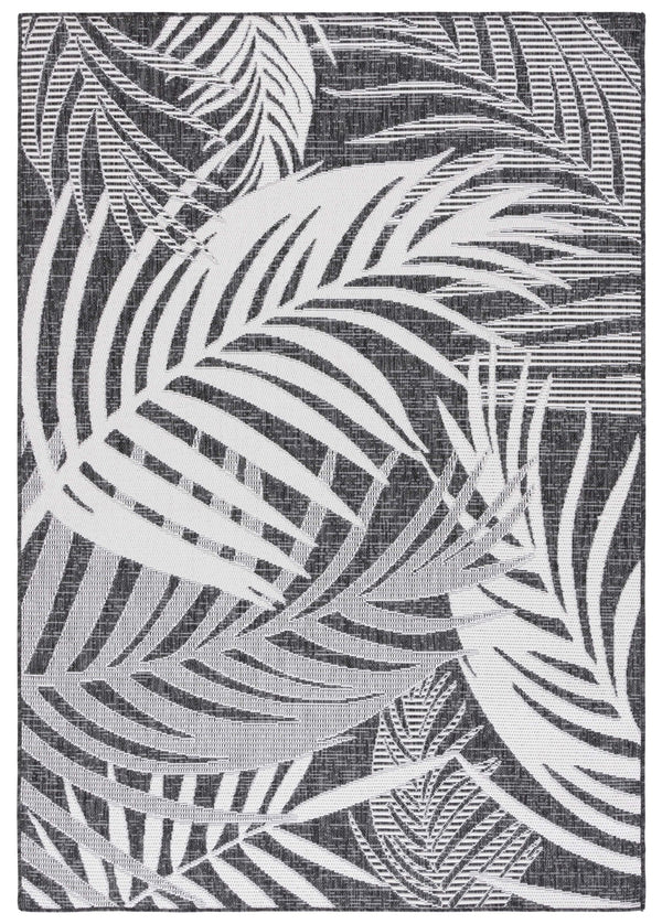 Safavieh Beach Modern Elegance Area Rug – Stylish Charcoal & Ivory Design For Indoor/Outdoor Spaces Charcoal ,Ivory 85% Polypropylene,15% Polyester Bhs294h-7r