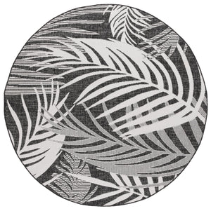 Safavieh Beach Modern Elegance Area Rug – Stylish Charcoal & Ivory Design For Indoor/Outdoor Spaces Charcoal ,Ivory 85% Polypropylene,15% Polyester Bhs294h-7r