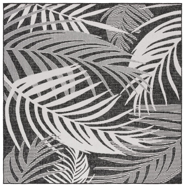 Safavieh Beach Modern Elegance Area Rug – Stylish Charcoal & Ivory Design For Indoor/Outdoor Spaces Charcoal ,Ivory 85% Polypropylene,15% Polyester Bhs294h-7r