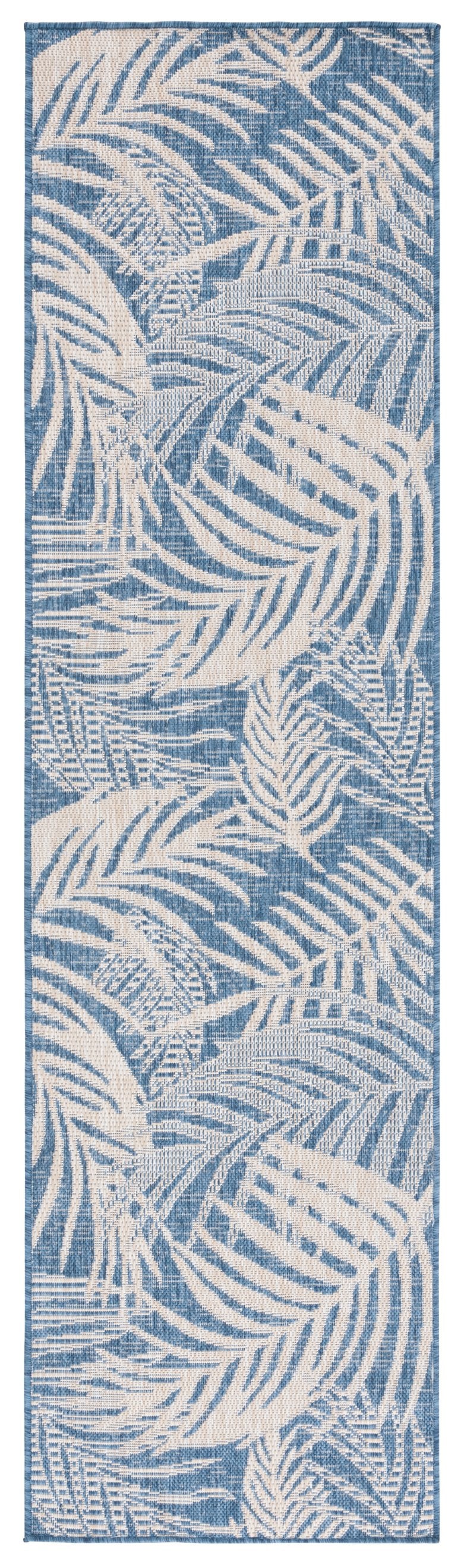 Safavieh Beach Modern Elegance Area Rug – Stylish Charcoal & Ivory Design For Indoor/Outdoor Spaces Blue ,Ivory 85% Polypropylene,15% Polyester Bhs294m-8