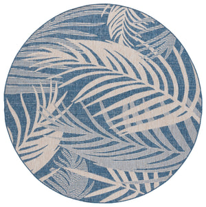 Safavieh Beach Modern Elegance Area Rug – Stylish Charcoal & Ivory Design For Indoor/Outdoor Spaces Blue ,Ivory 85% Polypropylene,15% Polyester Bhs294m-8