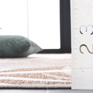 Safavieh Beach Modern Elegance Area Rug – Stylish Charcoal & Ivory Design For Indoor/Outdoor Spaces Brown ,Ivory 85% Polypropylene,15% Polyester Bhs294t-28