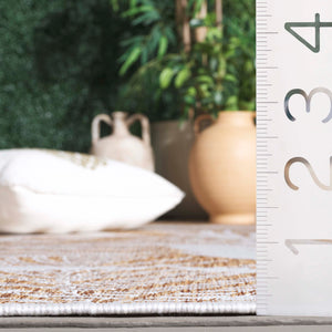 Safavieh Beach Modern Elegance Area Rug – Stylish Charcoal & Ivory Design For Indoor/Outdoor Spaces Brown ,Ivory 85% Polypropylene,15% Polyester Bhs294t-28