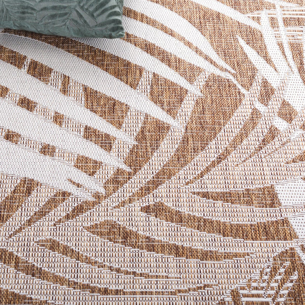 Safavieh Beach Modern Elegance Area Rug – Stylish Charcoal & Ivory Design For Indoor/Outdoor Spaces Brown ,Ivory 85% Polypropylene,15% Polyester Bhs294t-28