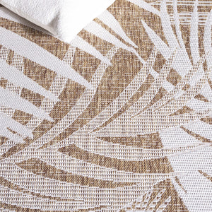 Safavieh Beach Modern Elegance Area Rug – Stylish Charcoal & Ivory Design For Indoor/Outdoor Spaces Brown ,Ivory 85% Polypropylene,15% Polyester Bhs294t-28